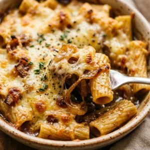 French Onion Pasta Bake