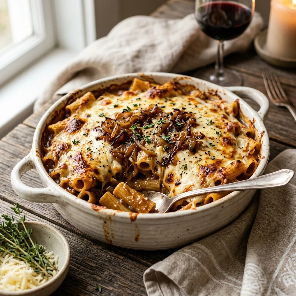 French Onion Pasta Bake