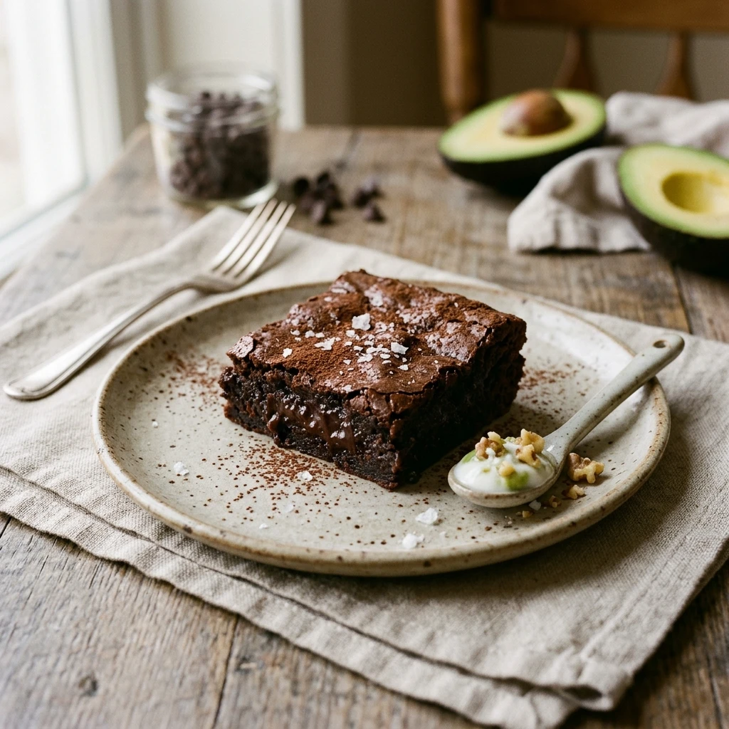 Fudgy Brownies With Avocado Easy Chewy Classic Chocolate Healthy