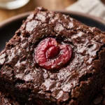 Fudgy Brownies With Cherry Easy Chewy Classic Chocolate
