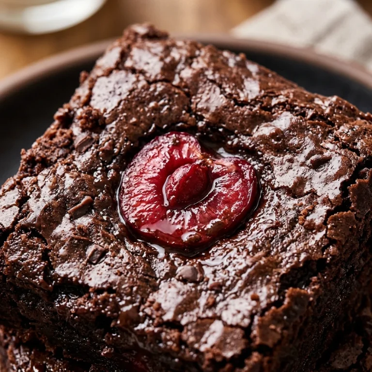 Fudgy Brownies With Cherry Easy Chewy Classic Chocolate