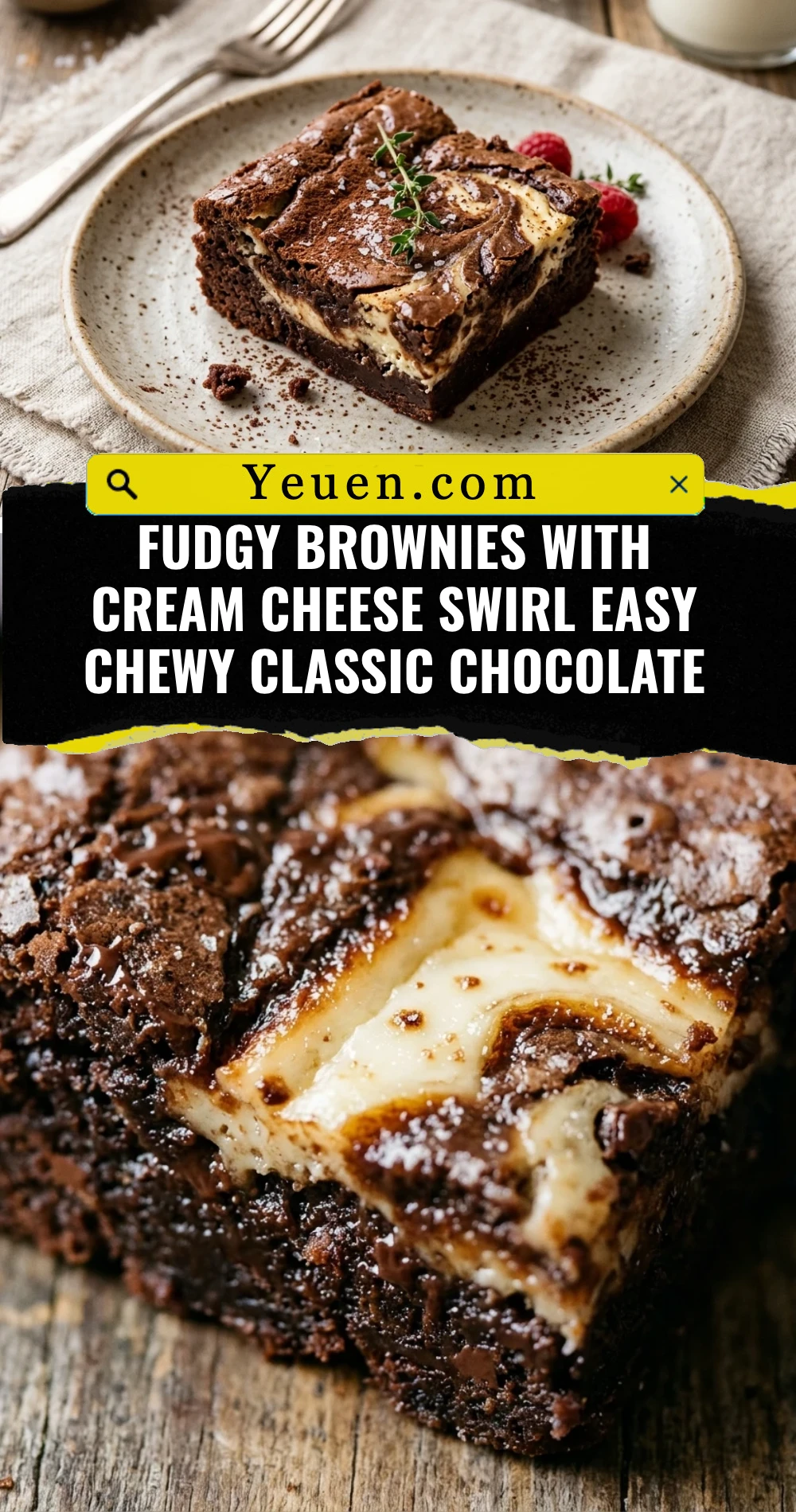 Fudgy Brownies With Cream Cheese Swirl Easy Chewy Classic Chocolate