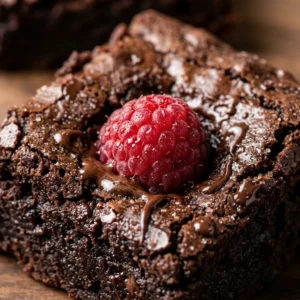 Fudgy Brownies With Raspberry Easy Chewy Classic Chocolate