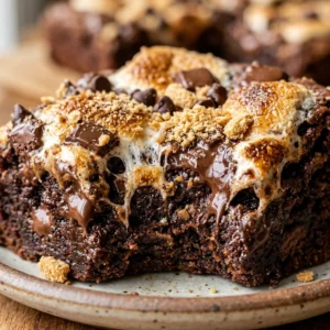 Fudgy Brownies With S'mores Easy Chewy Classic Chocolate