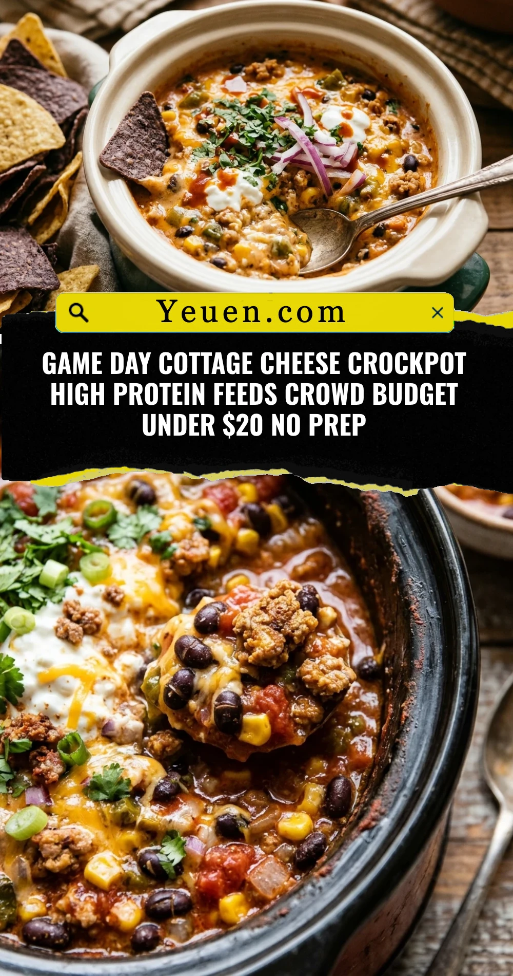 Game Day Cottage Cheese Crockpot High Protein Feeds Crowd Budget Under $20 No Prep