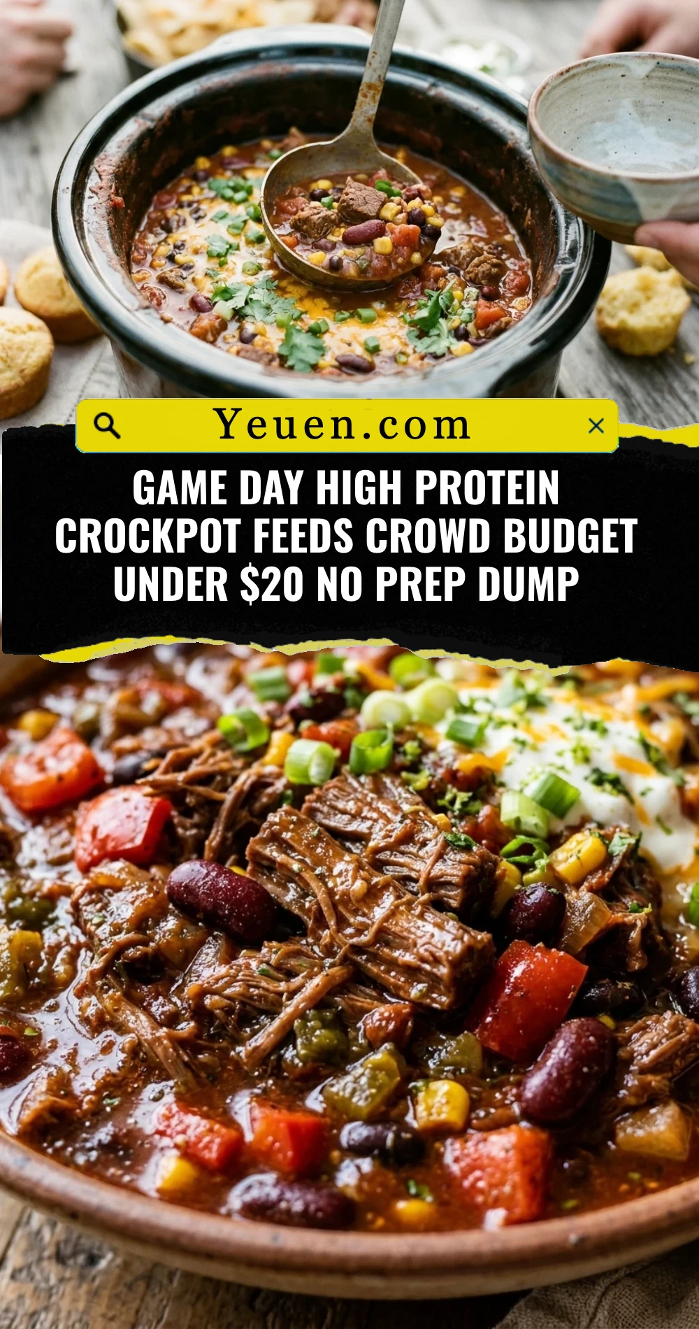 Game Day High Protein Crockpot Feeds Crowd Budget Under $20 No Prep Dump