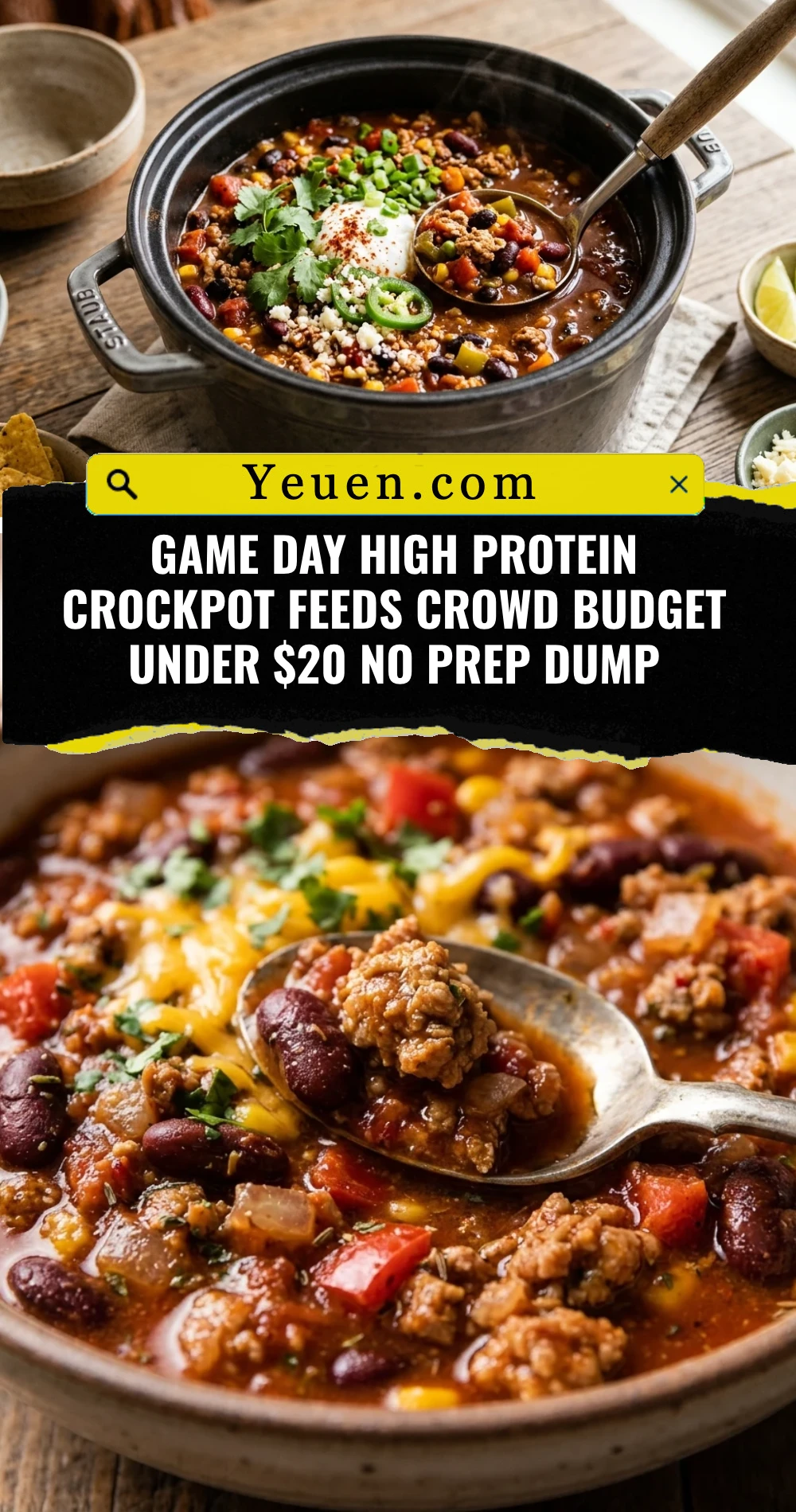 Game Day High Protein Crockpot Feeds Crowd Budget Under $20 No Prep Dump