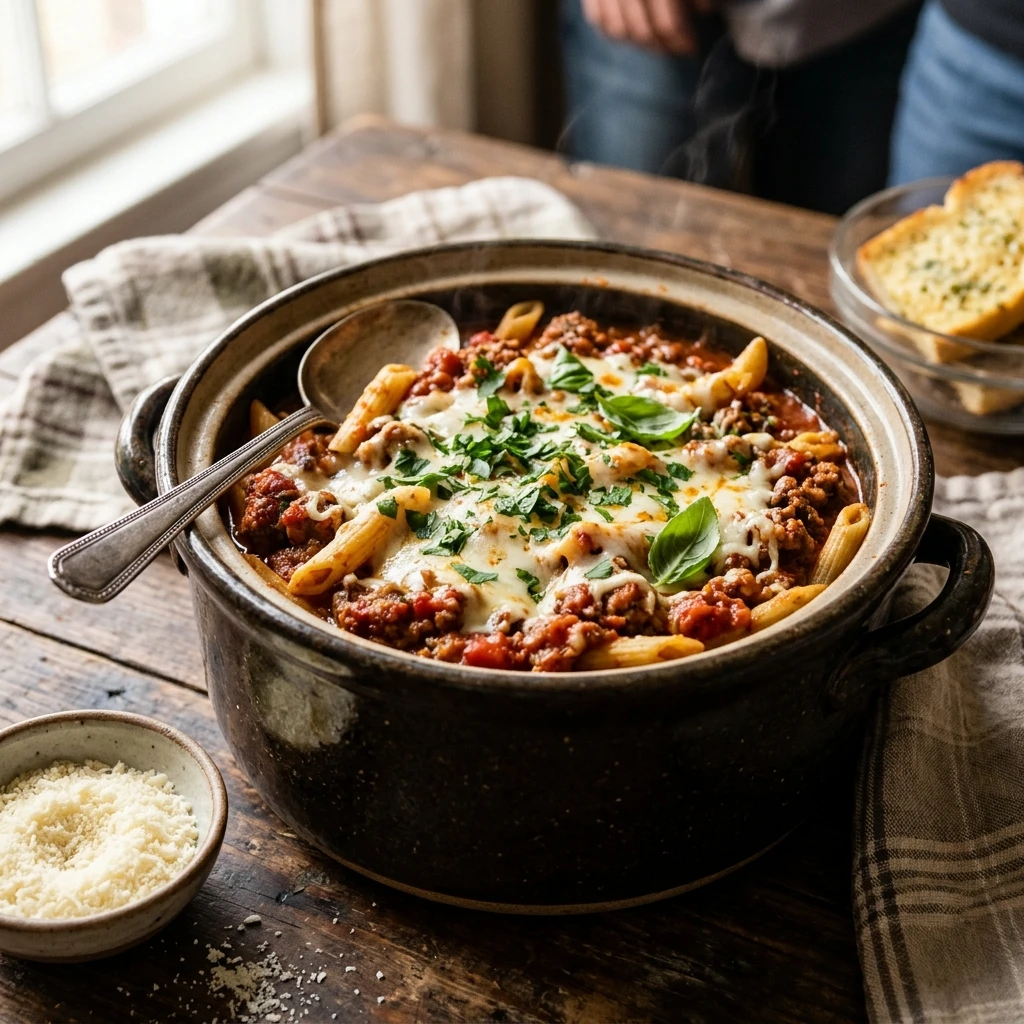 Game Day Pasta Crockpot High Protein Feeds Crowd Budget Under $20 No Prep