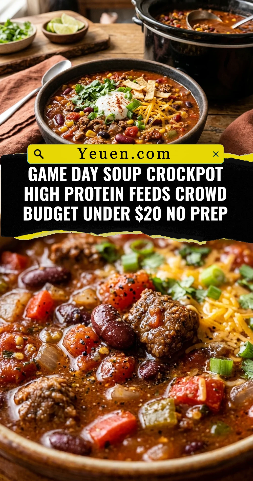 Game Day Soup Crockpot High Protein Feeds Crowd Budget Under $20 No Prep
