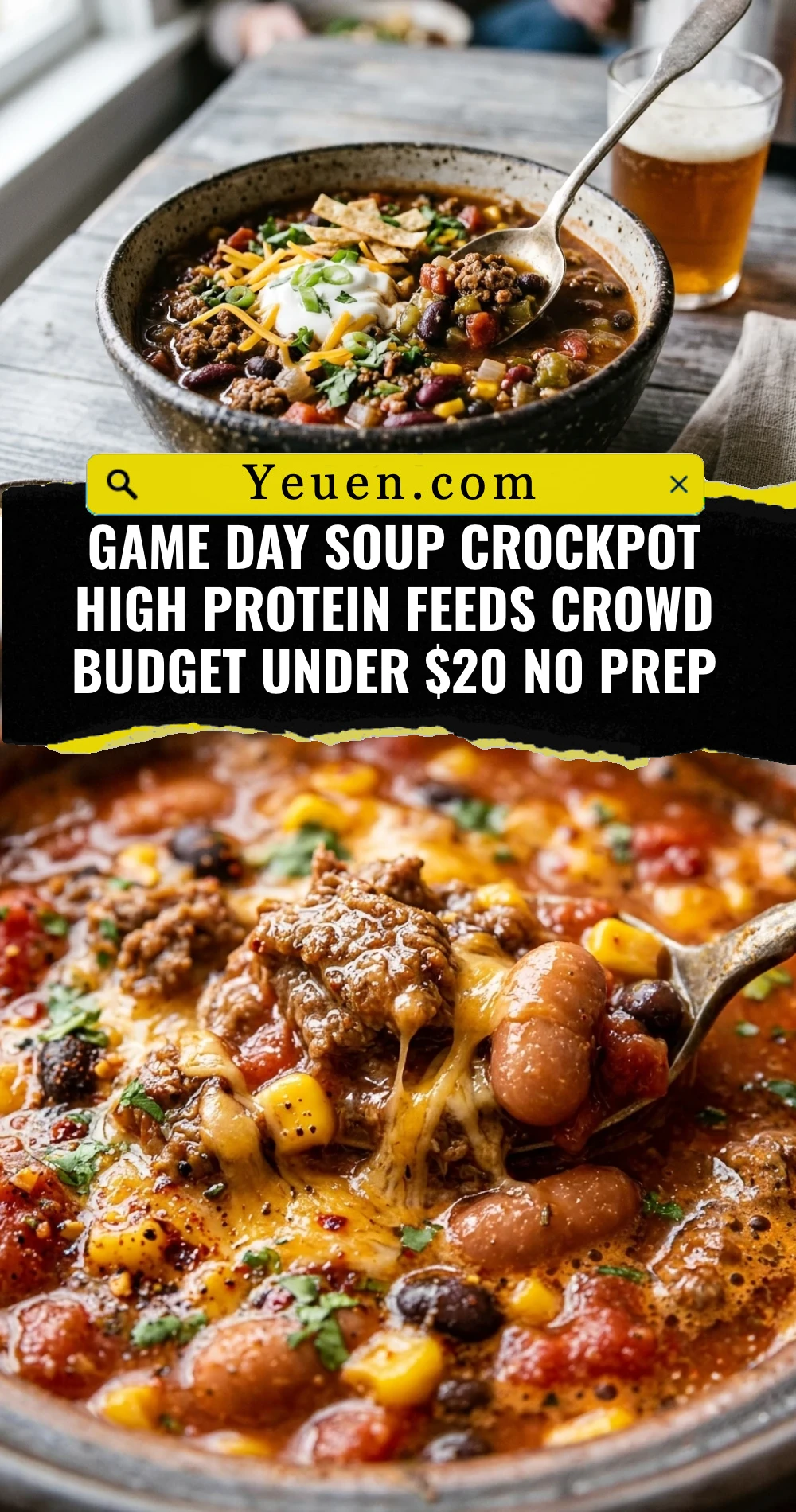 Game Day Soup Crockpot High Protein Feeds Crowd Budget Under $20 No Prep