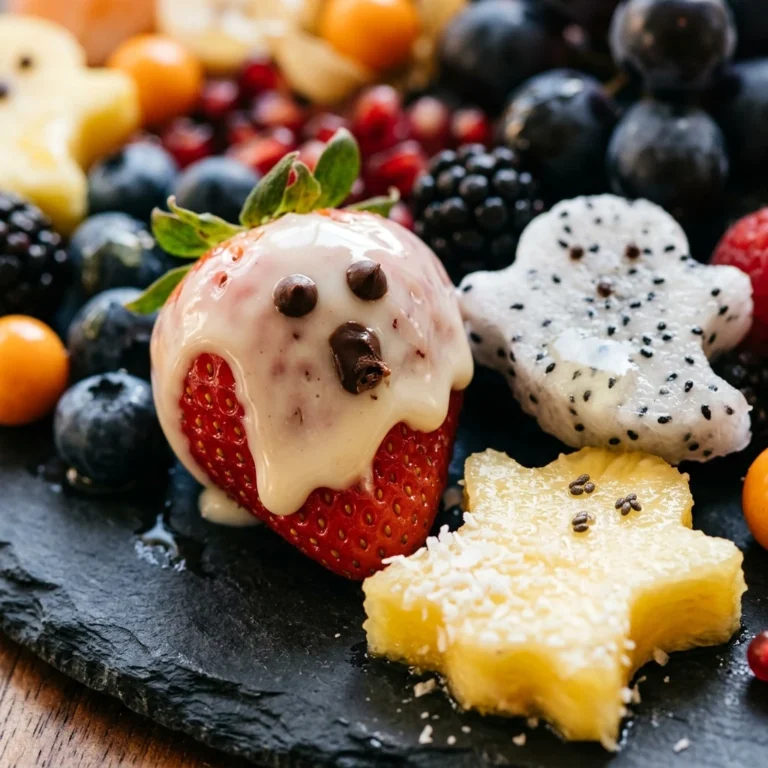 Ghost Fruit Board - Healthy Halloween Dinner