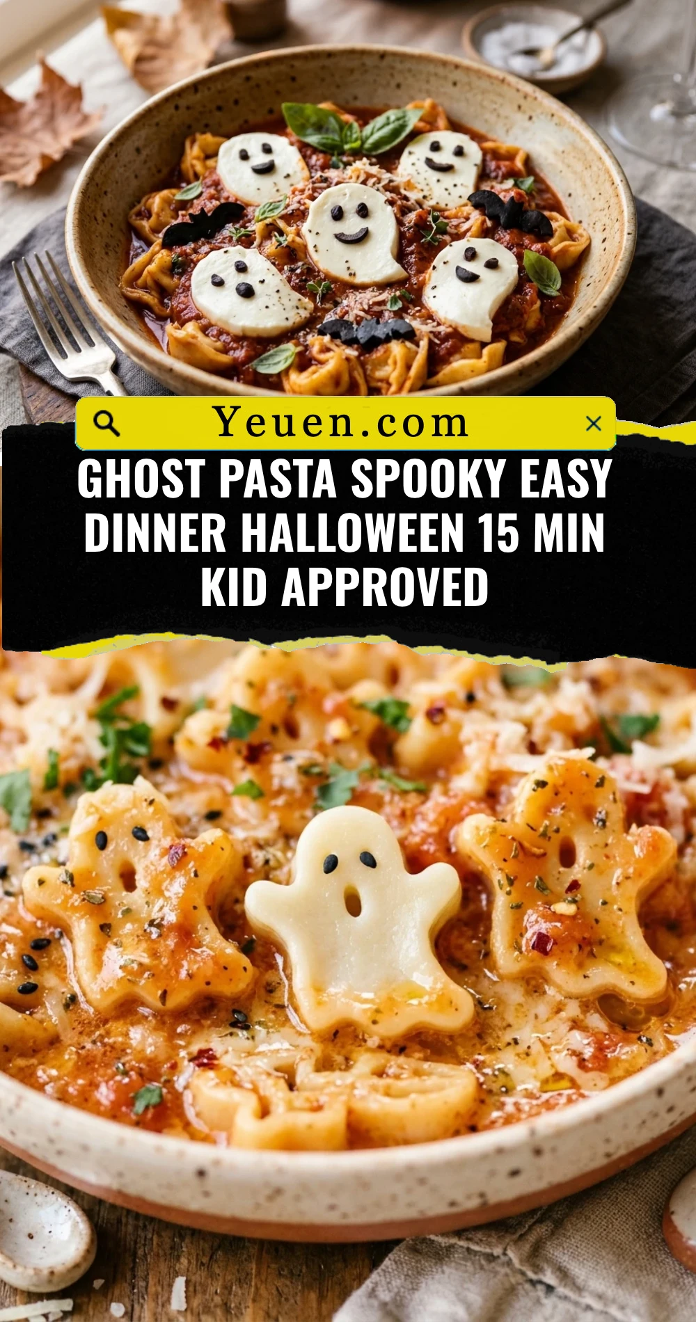 Ghost Pasta Spooky Easy Dinner Halloween 15 Min Kid Approved