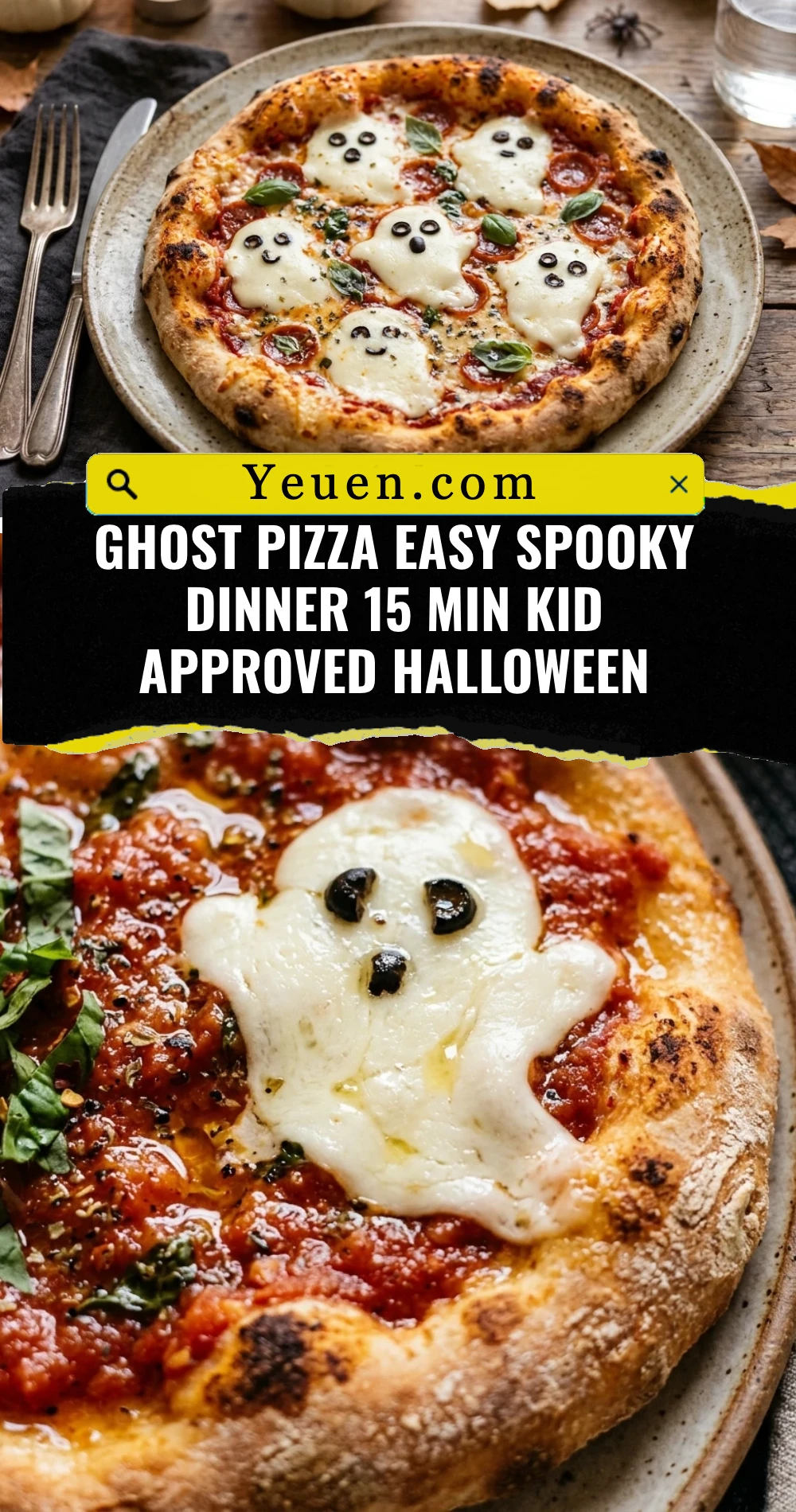 Ghost Pizza Easy Spooky Dinner 15 Min Kid Approved Halloween