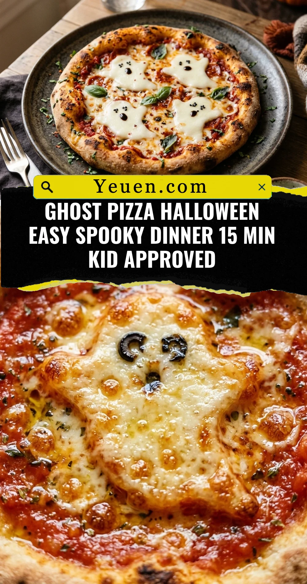 Ghost Pizza Halloween Easy Spooky Dinner 15 Min Kid Approved