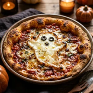 Ghost Pizza Halloween Party Spooky Easy Dinner 15 Min