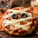 Ghost Pizza Mummy Spooky Easy Dinner Halloween 15 Min