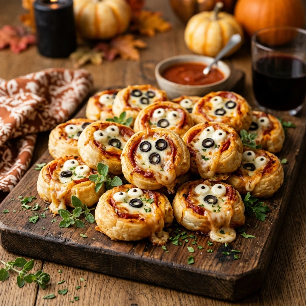 Ghost Pizza Rolls Spooky Easy Dinner Halloween 15 Min