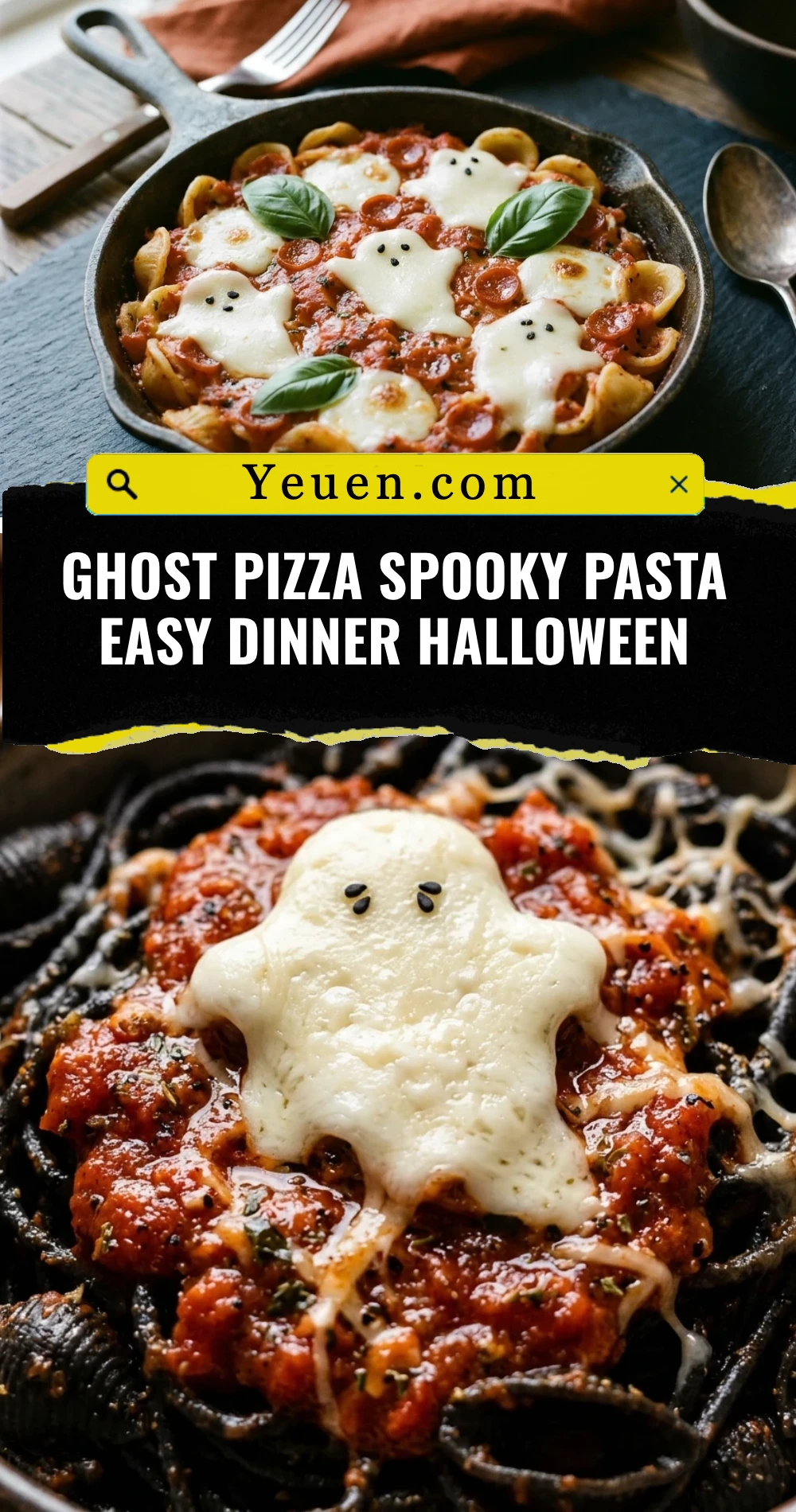 Ghost Pizza Spooky Pasta Easy Dinner Halloween