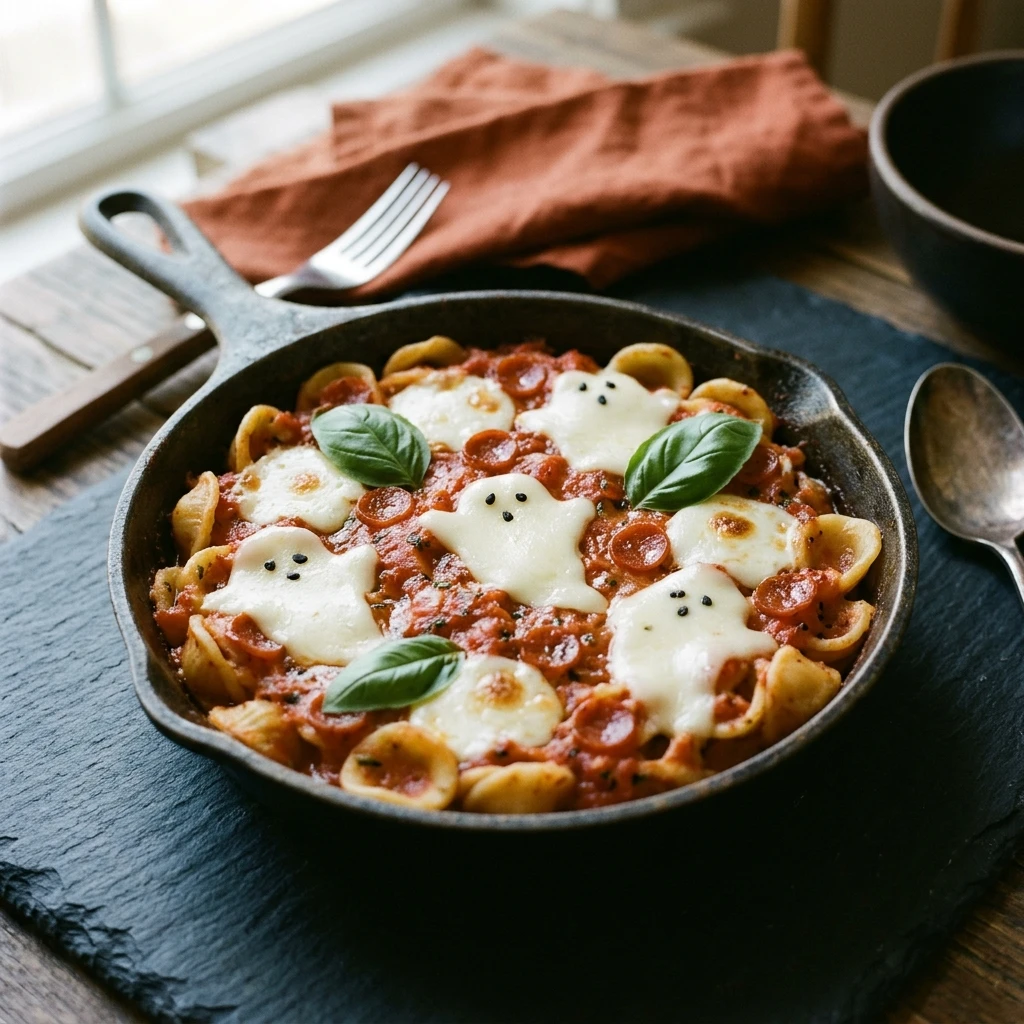 Ghost Pizza Spooky Pasta Easy Dinner Halloween