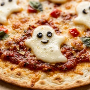 Ghost Pizza Tortilla Spooky Easy Dinner Halloween 15 Min