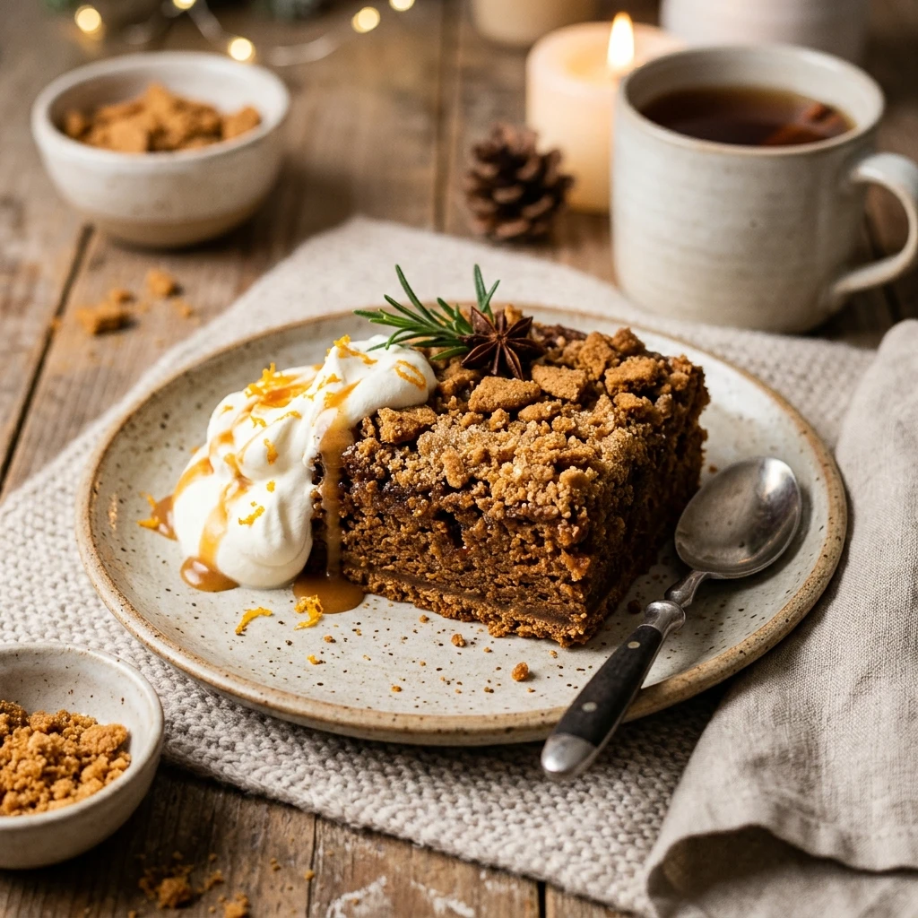 Gingerbread Dump Cake With Ginger Snap Easy 3 Ingredient Holiday Cozy