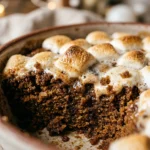 Gingerbread Dump Cake With Marshmallow Easy 3 Ingredient Holiday Cozy
