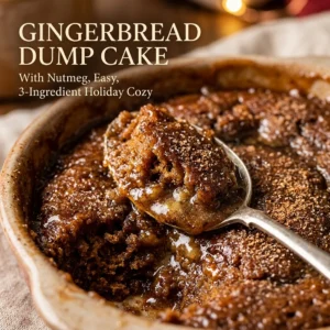 Gingerbread Dump Cake With Nutmeg Easy 3 Ingredient Holiday Cozy