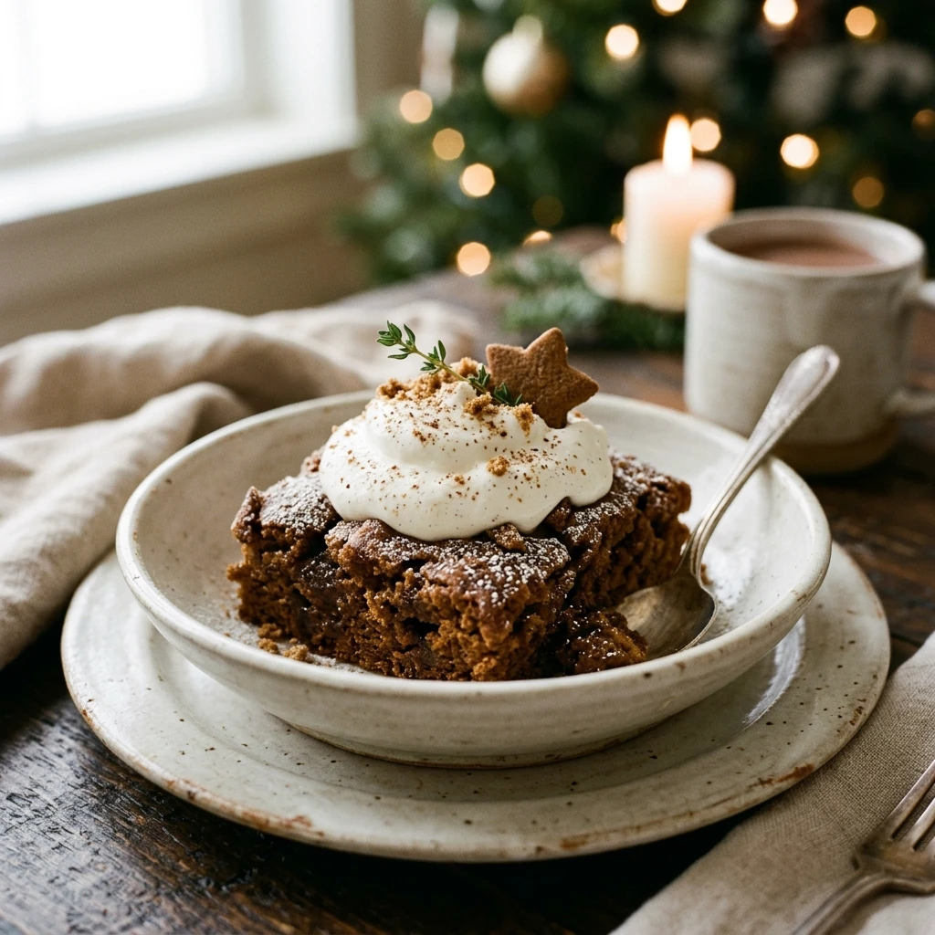 Gingerbread Dump Cake With Nutmeg Easy 3 Ingredient Holiday Cozy