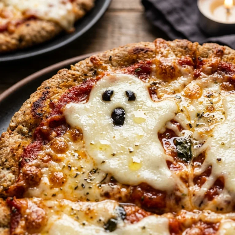 Gluten Free Halloween Dinner - Ghost Pizza GF