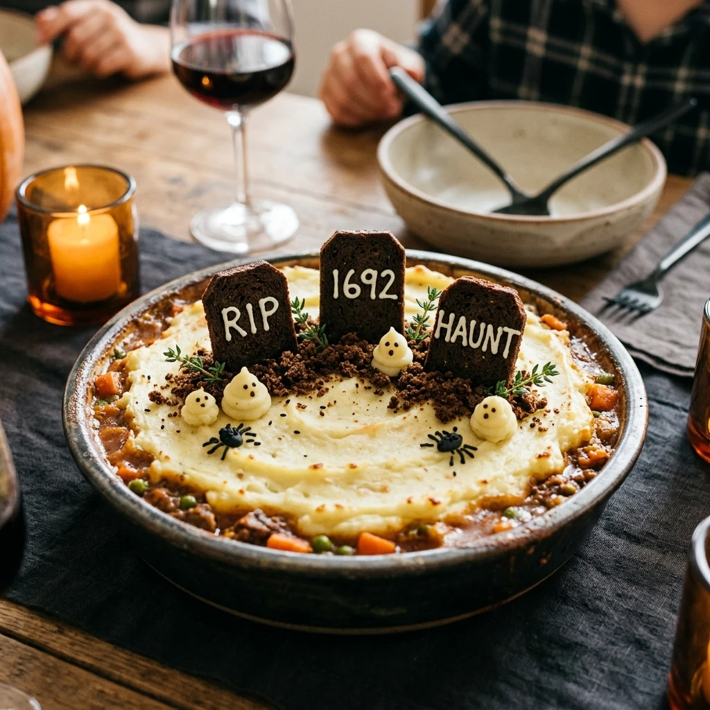 Graveyard Shepherd's Pie Halloween Family Dinner