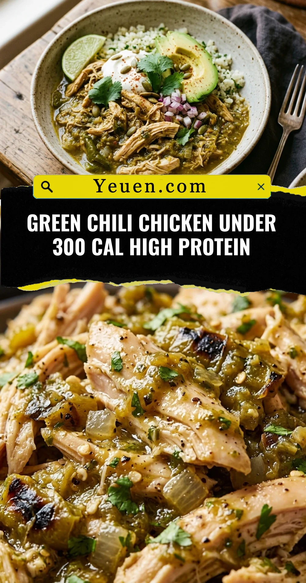 Green Chili Chicken Under 300 Cal High Protein