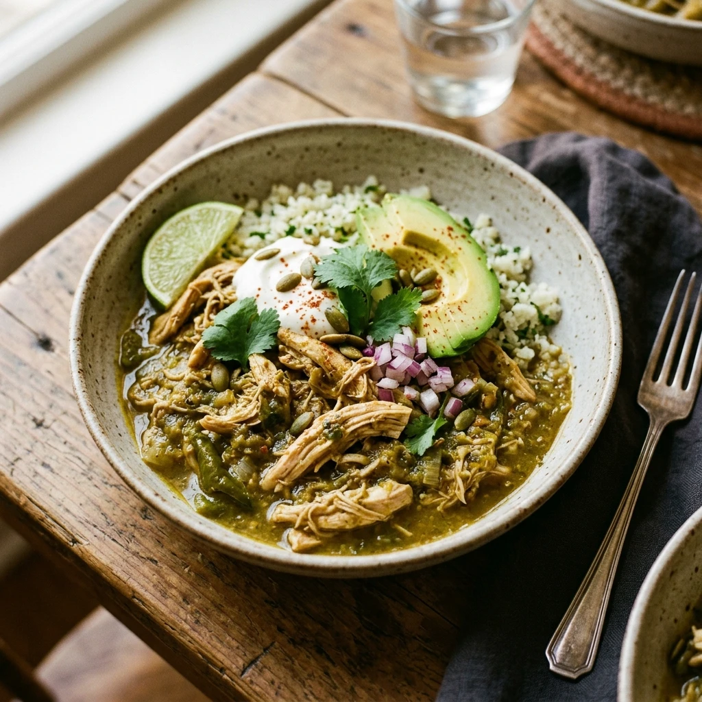Green Chili Chicken Under 300 Cal High Protein