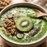 Green Kiwi Smoothie Bowl Thick Creamy Detox Superfood Granola Healthy Weight Loss