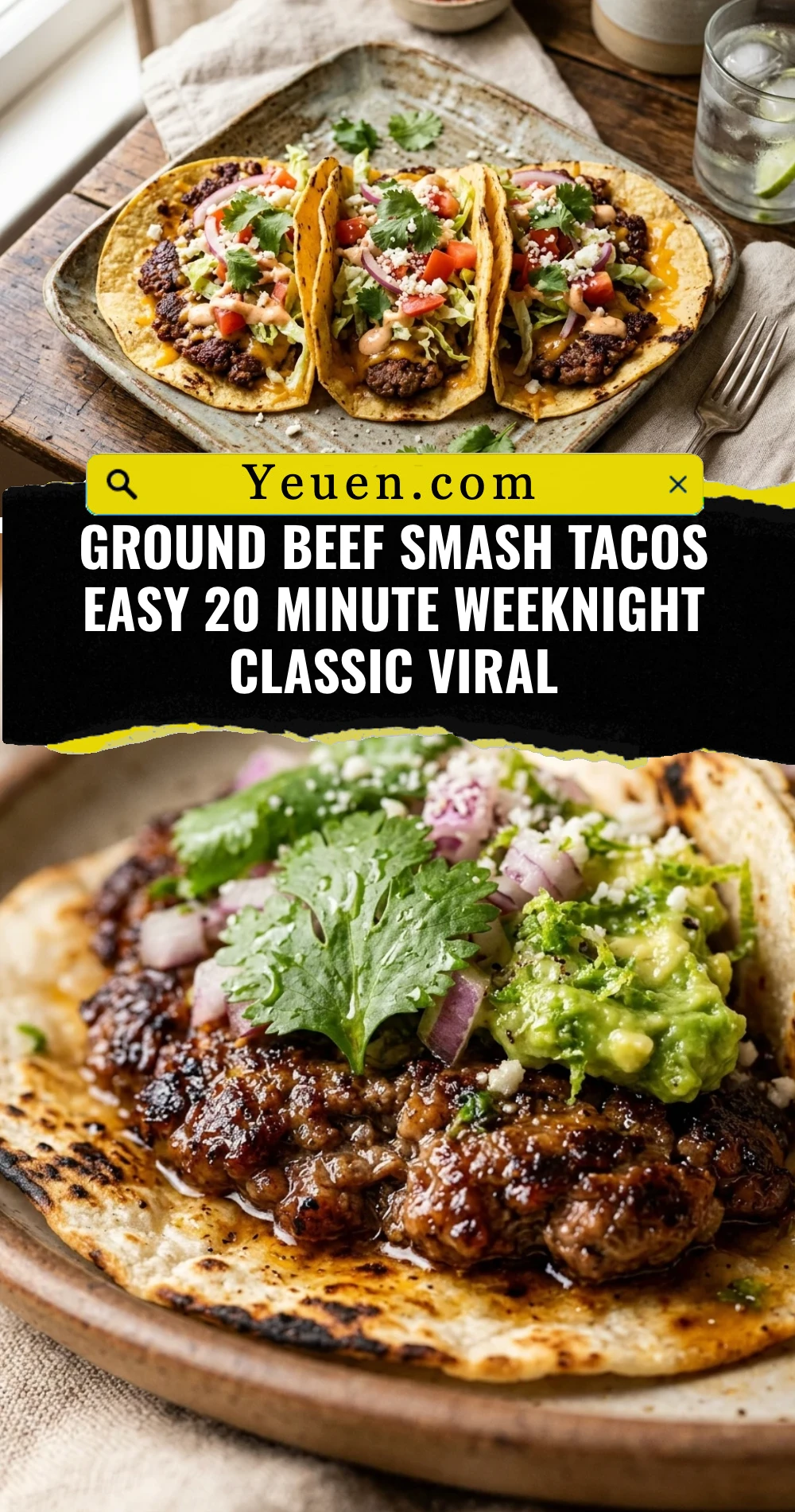 Ground Beef Smash Tacos Easy 20 Minute Weeknight Classic Viral