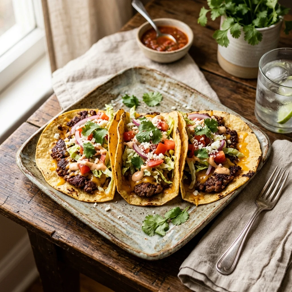 Ground Beef Smash Tacos Easy 20 Minute Weeknight Classic Viral