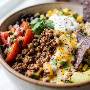 Ground Beef Taco Bowl Easy 20 Minute Weeknight Classic Viral