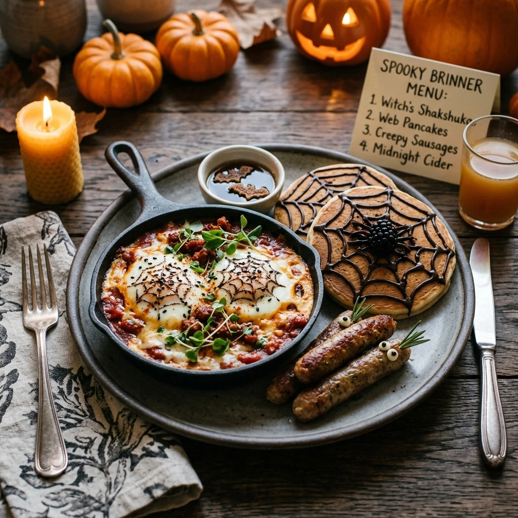 Halloween Breakfast For Dinner - Spooky Brinner Menu