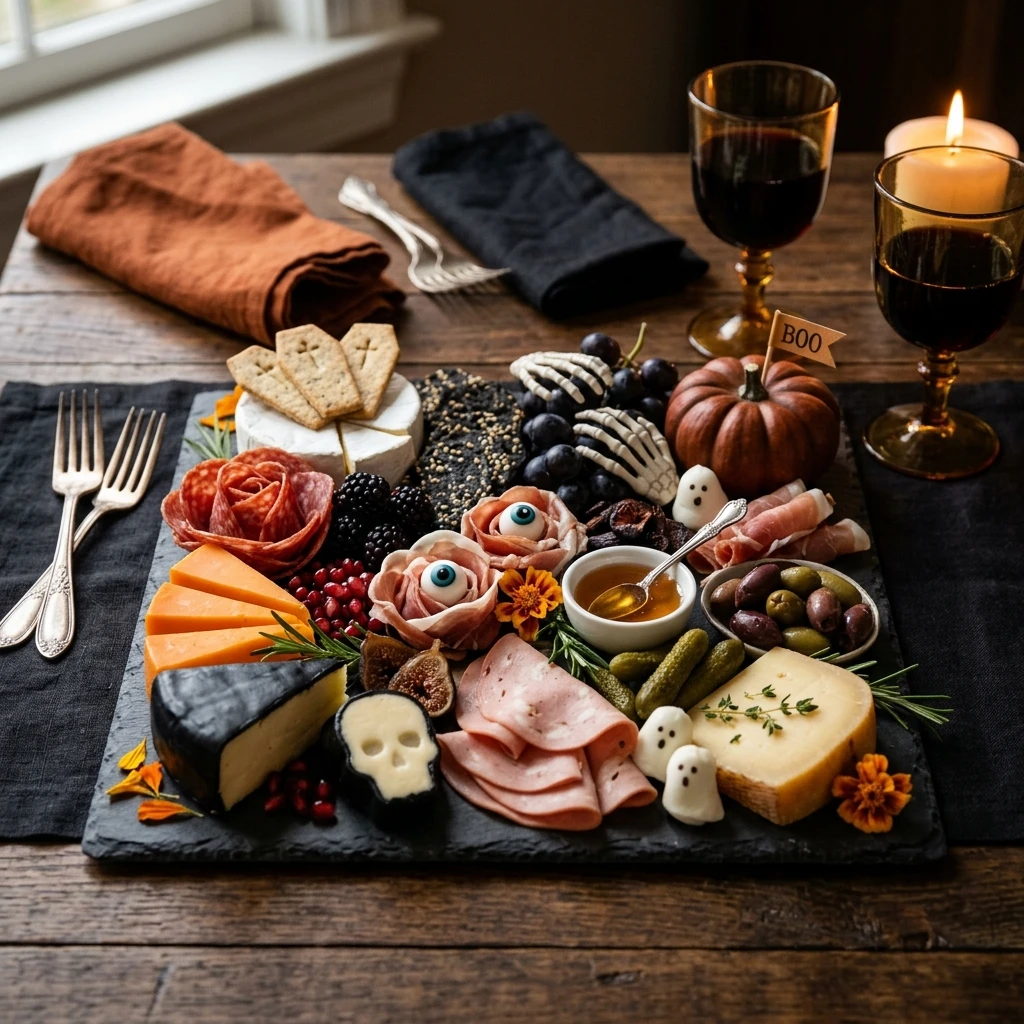 Halloween Charcuterie Board For 2 - Date Night Dinner