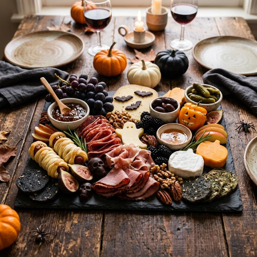 Halloween Charcuterie Board For 2 - Date Night Dinner
