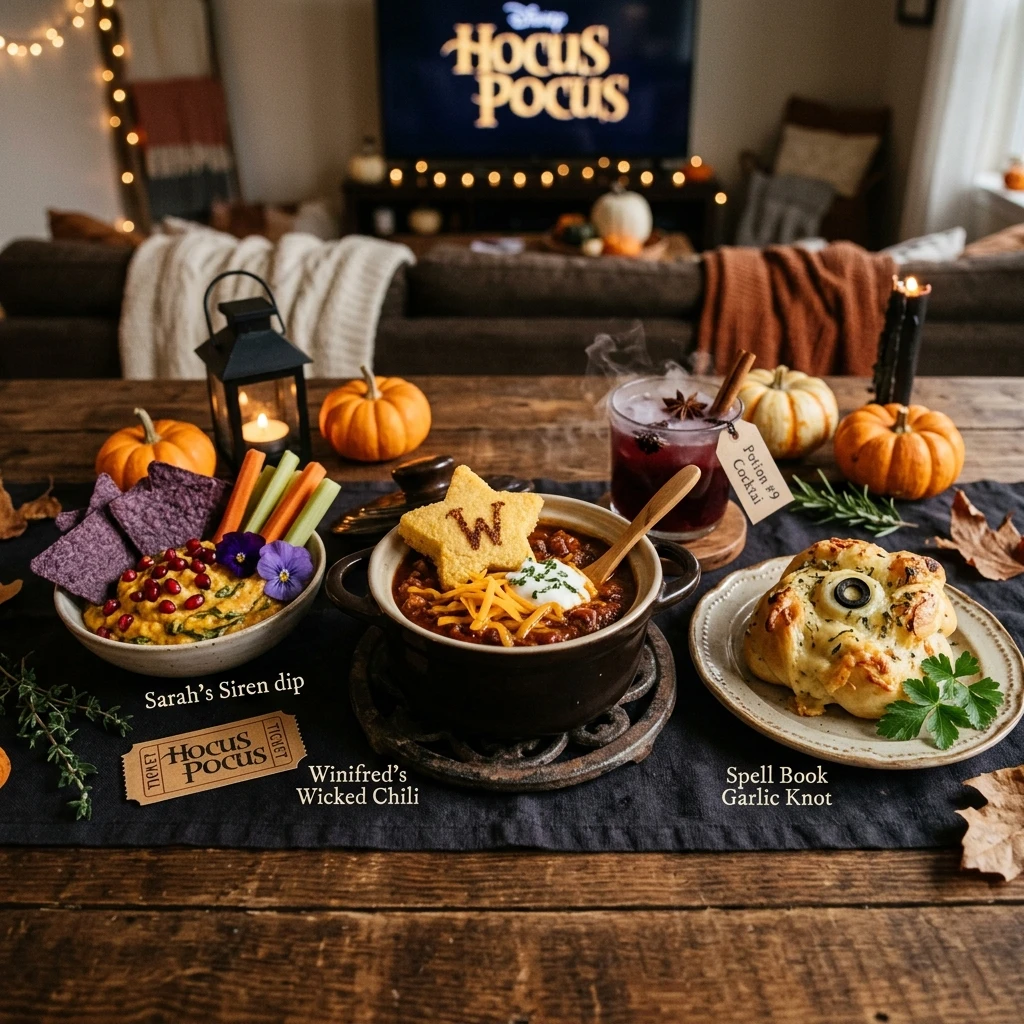 Halloween Movie Night Snacks Dinner - Hocus Pocus Edition