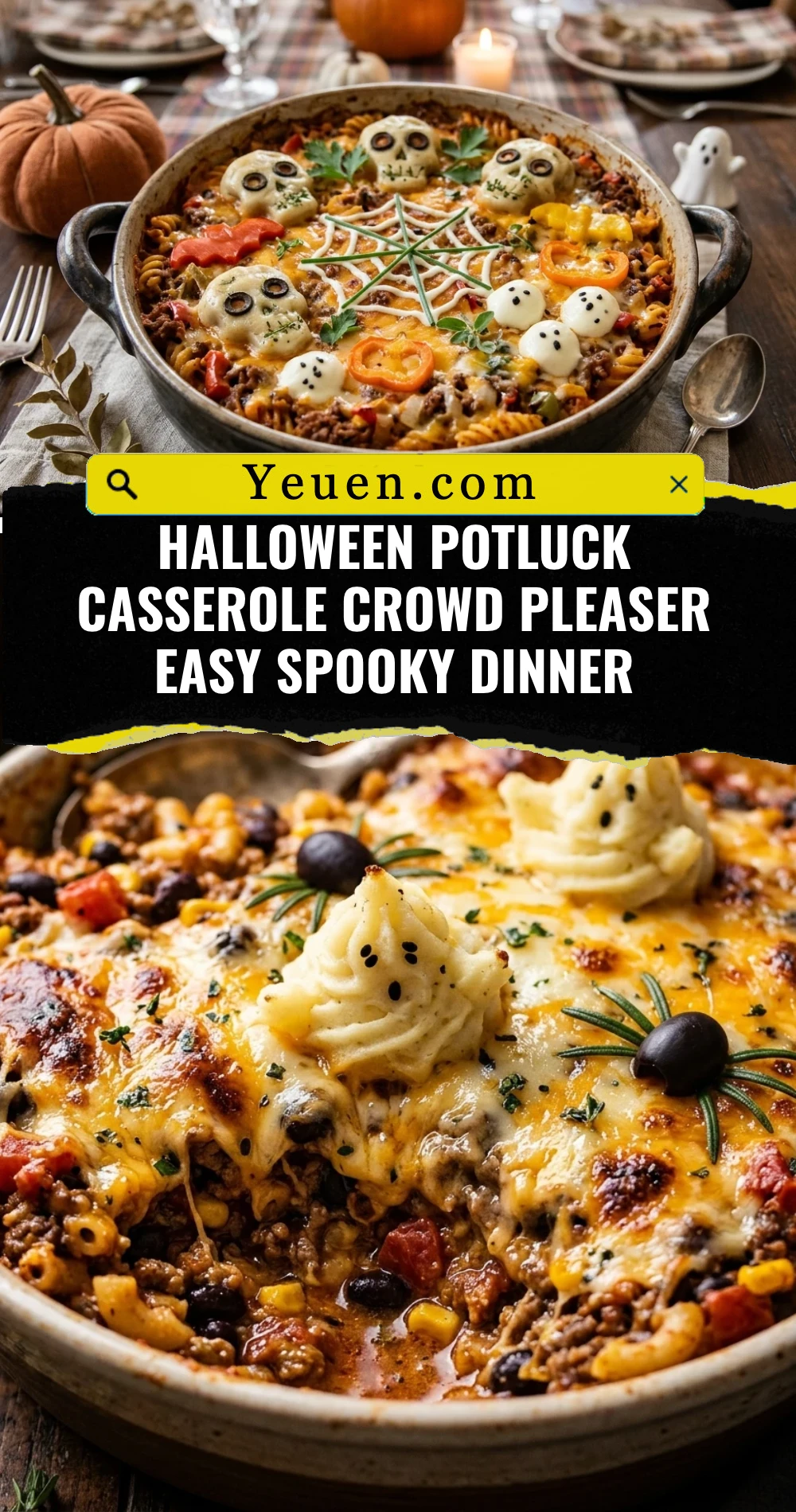 Halloween Potluck Casserole Crowd Pleaser Easy Spooky Dinner