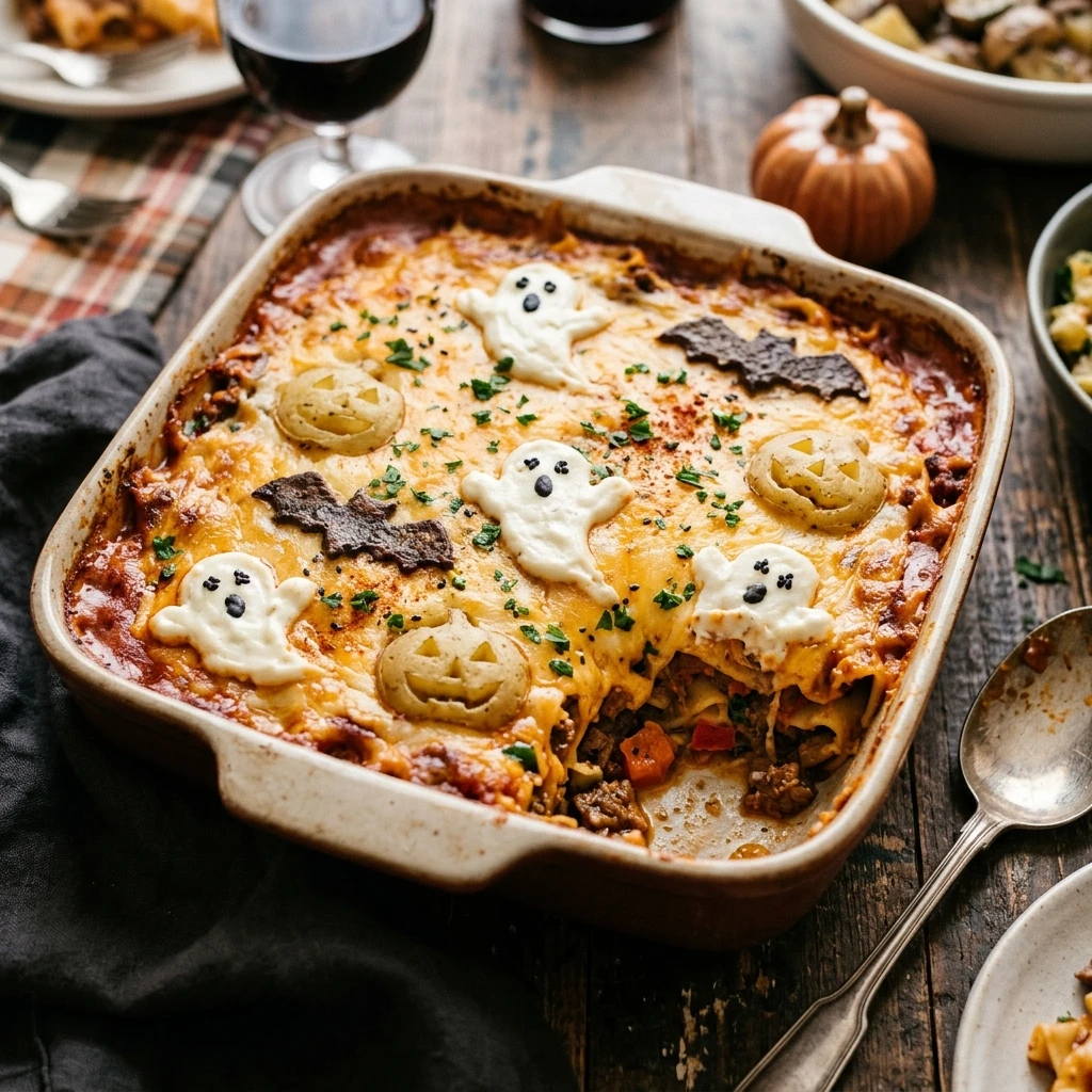 Halloween Potluck Casserole Crowd Pleaser Easy Spooky Dinner