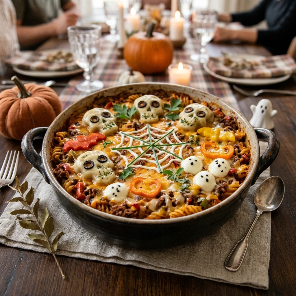 Halloween Potluck Casserole Crowd Pleaser Easy Spooky Dinner