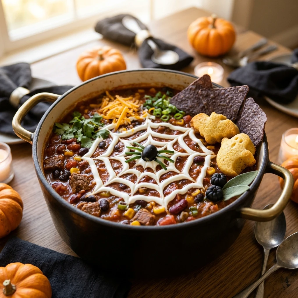 Halloween Potluck Chili Crowd Pleaser Easy Spooky Dinner