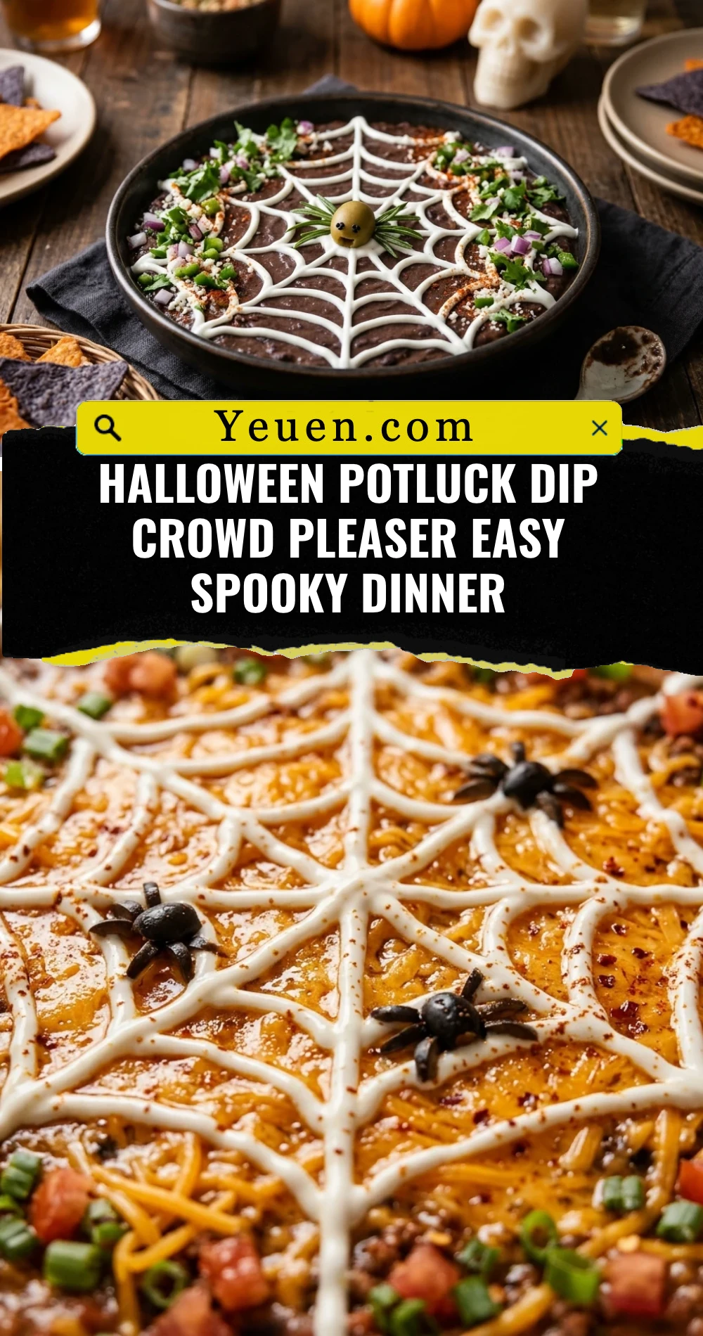 Halloween Potluck Dip Crowd Pleaser Easy Spooky Dinner