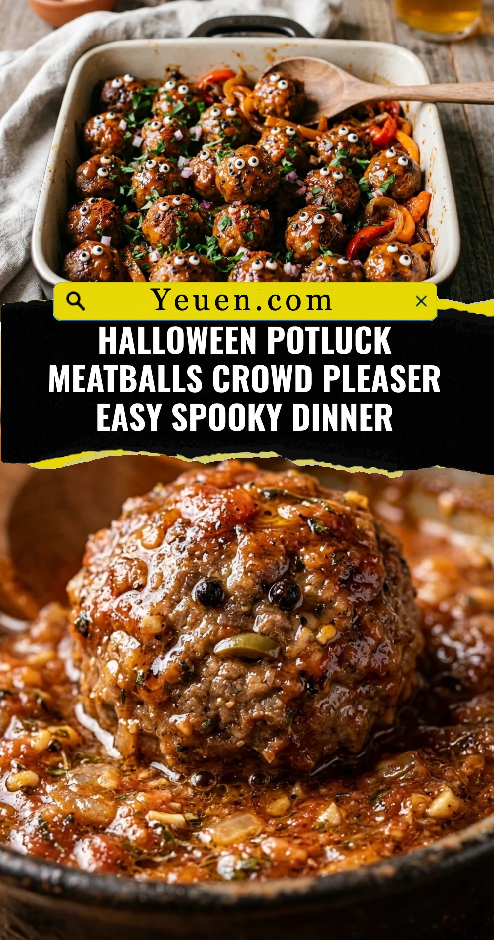 Halloween Potluck Meatballs Crowd Pleaser Easy Spooky Dinner