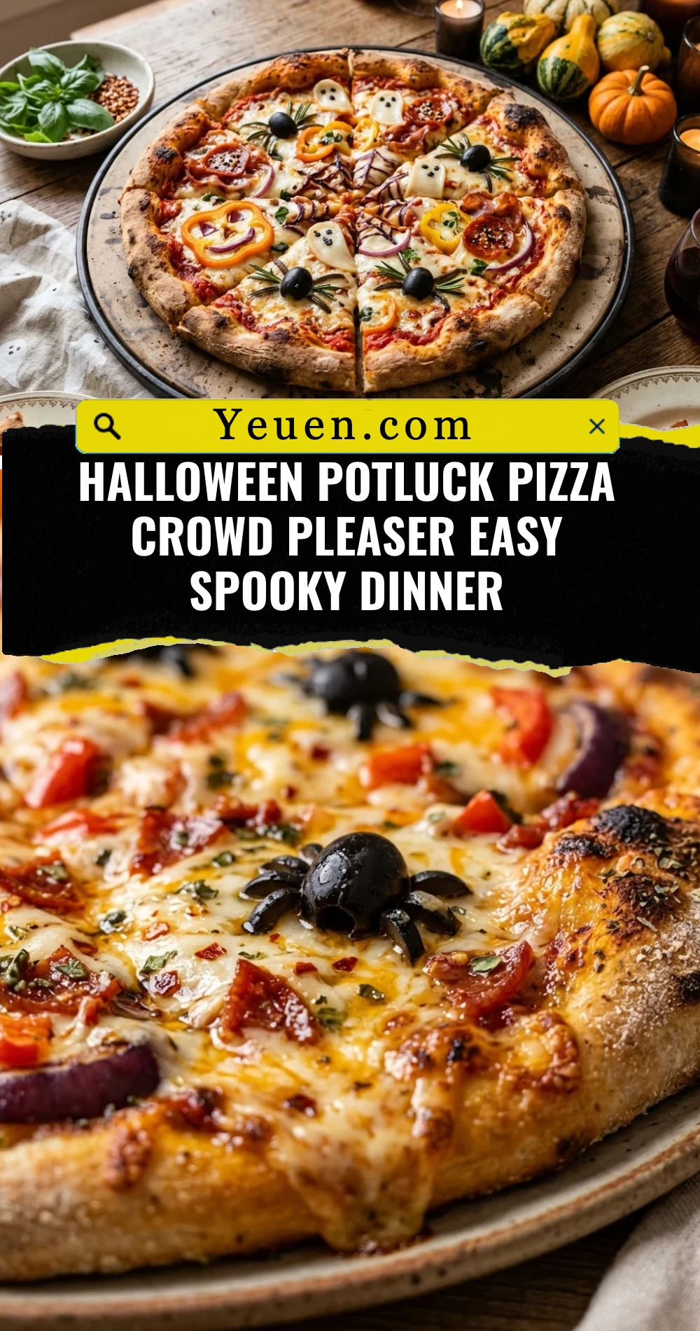Halloween Potluck Pizza Crowd Pleaser Easy Spooky Dinner