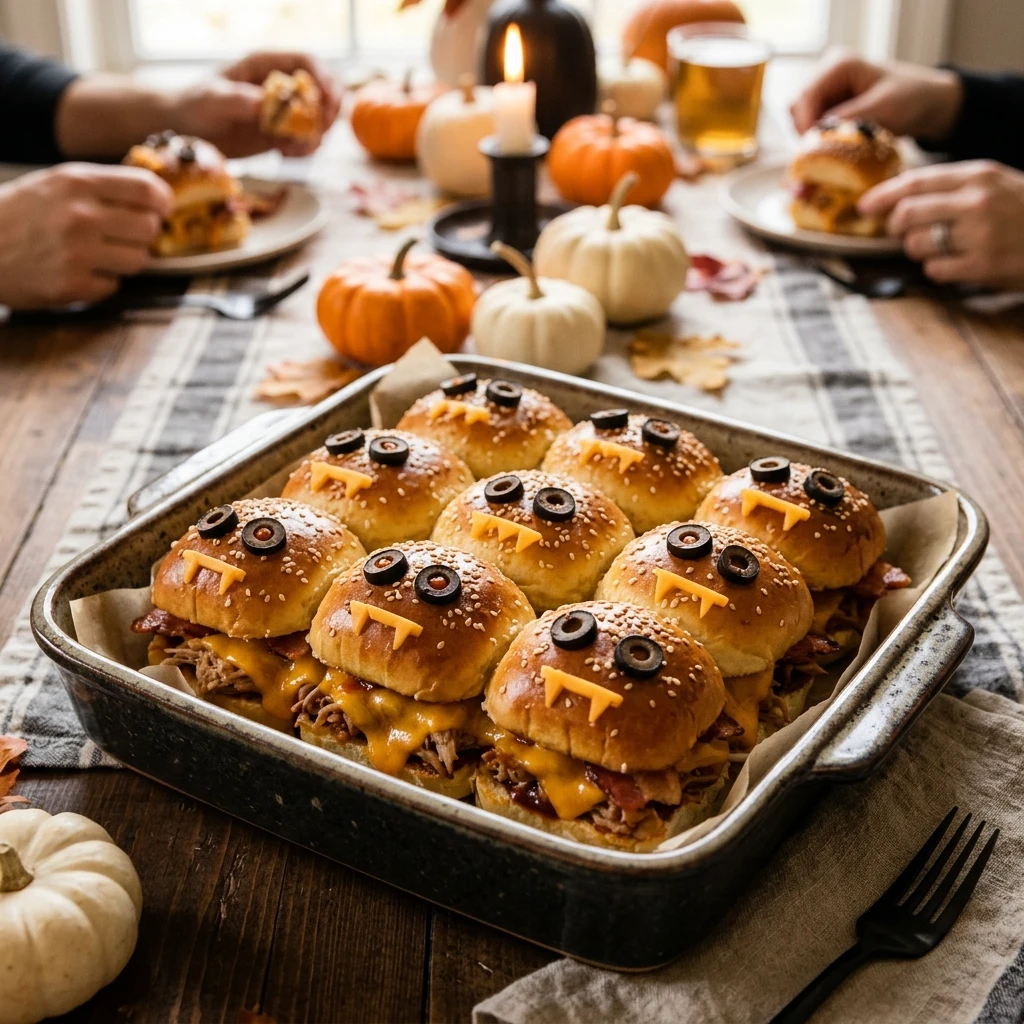 Halloween Potluck Sliders Crowd Pleaser Easy Spooky Dinner