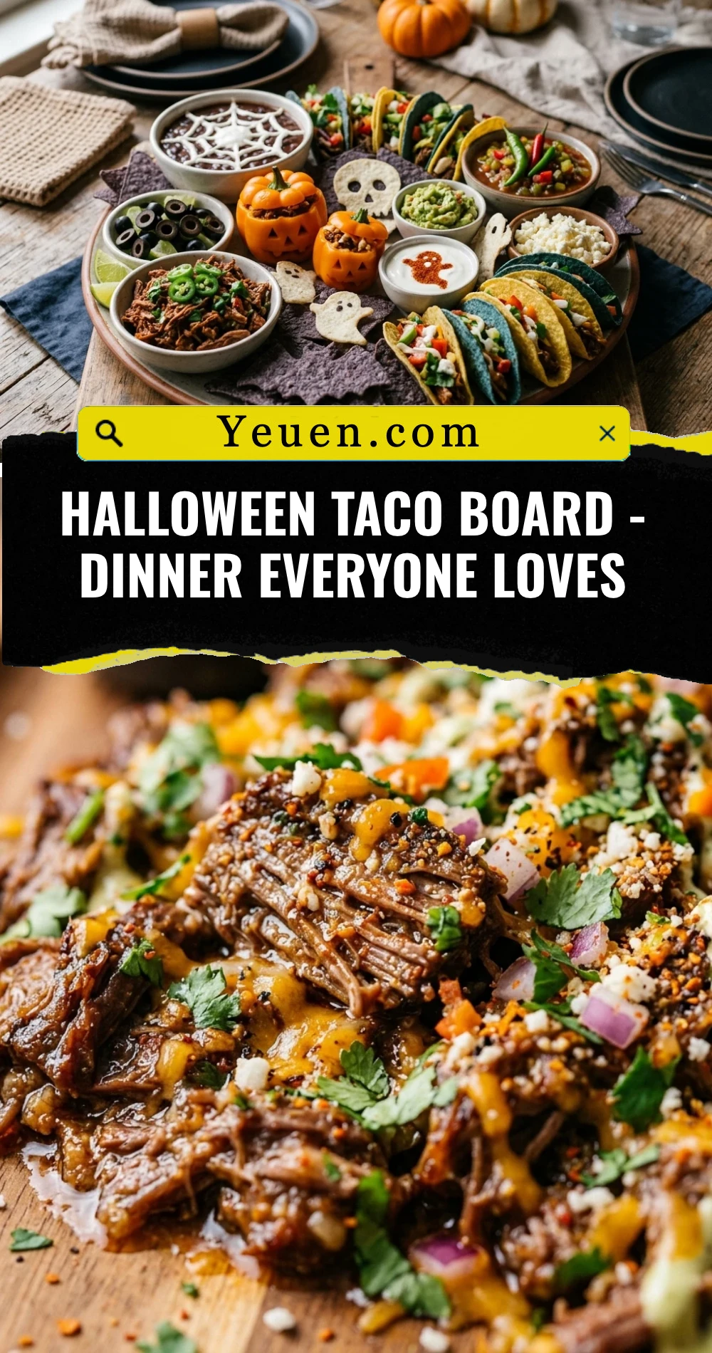 Halloween Taco Board - Dinner Everyone Loves