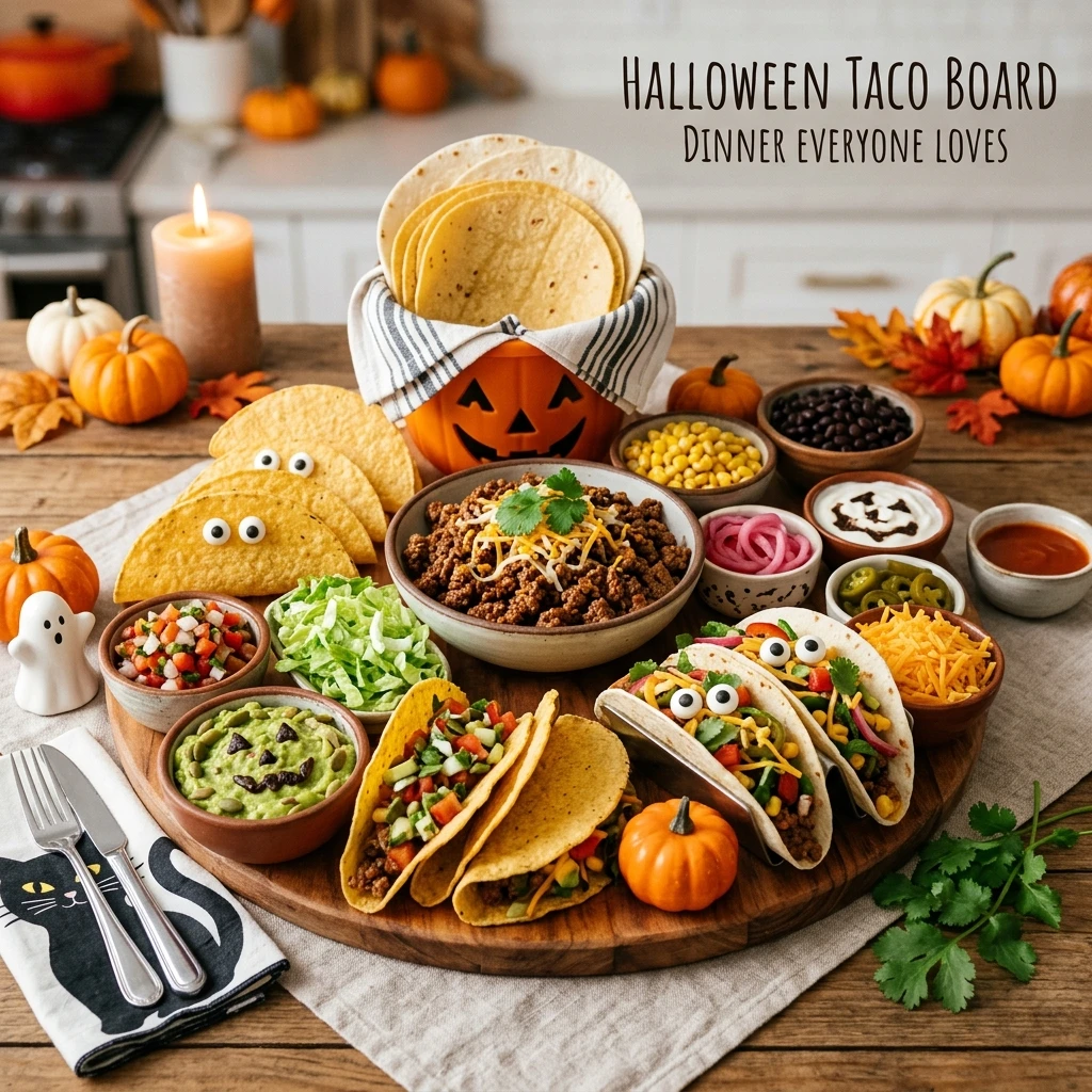 Halloween Taco Board - Dinner Everyone Loves
